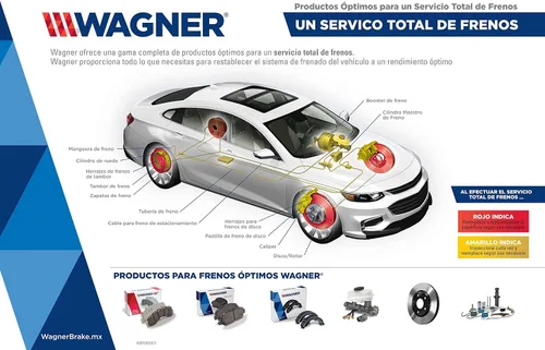 Vista 3 de Wagner QS ZD1711 - Juego de pastillas de freno de disco, bordes biselados para paradas suaves y silenciosas, compatible con Mazda 6 2014-2020