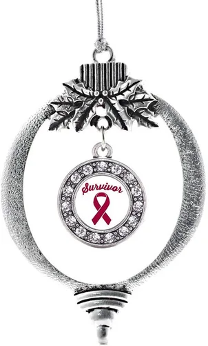 Vista 425 de Inspired Silver - Adorno de cromosoma 21 con dije de círculo de plata con joyas de circonita cúbica