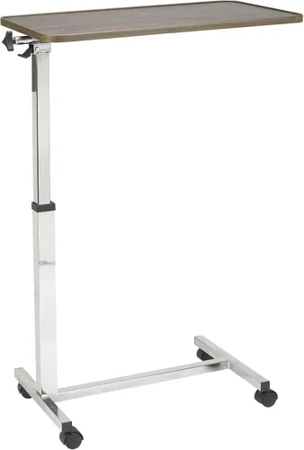 Vista 6 de Drive Medical Mesa inclinable sobre cama con ruedas, nogal