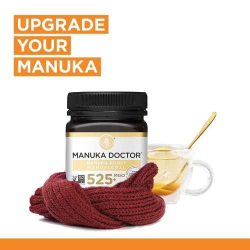 Vista 6 de MANUKA DOCTOR - Paquete monofloral de miel de Manuka UMF8/MGO 182+ SQUEEZY y MGO 525+, miel de Nueva Zelanda 100% pura. Certificado. Garantizado.