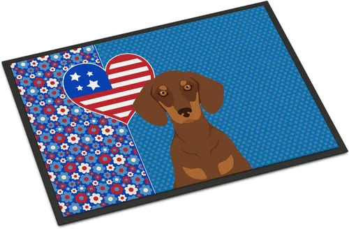 Vista 162 de Caroline's Treasures WDK5119JMAT Airedale Terrier USA - Tapete para interiores o exteriores, 24 x 36 pulgadas, tapete para puerta delantera