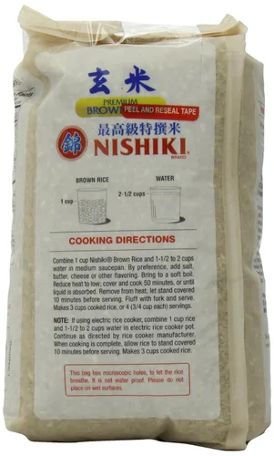 Vista 3 de Nishiki Arroz integral de calidad, 5 libras.