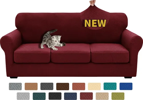 Vista 81 de XINEAGE Funda de diván para sofá en forma de L, fundas de sofá modular para mascotas, funda de asiento de sofá antideslizante lavable, fundas