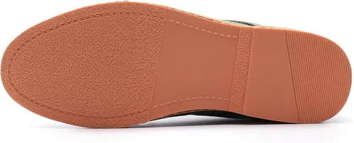 Vista 6 de DADAWEN Zapatos de vestir Oxford de lona casuales para hombre, zapatos de vestir con cordones