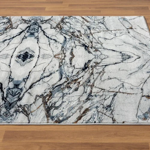 Vista 6 de LUXE WEAVERS Alfombra de área azul abstracta con efecto mármol 2x7