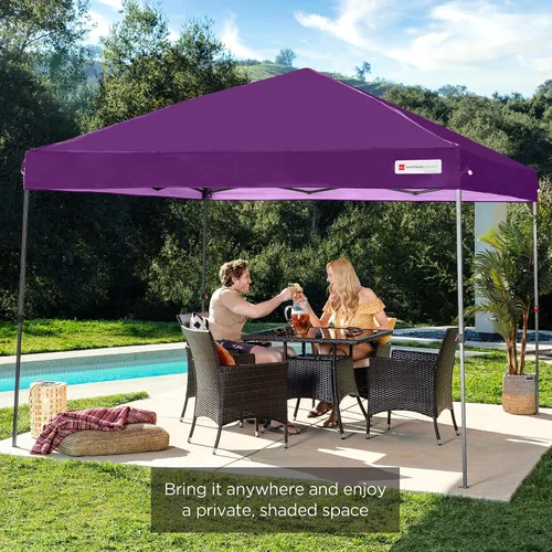 Vista 7 de Best Choice Products Carpa Toldo Desplegable de 10x10 pies para Instalación de 1 Persona, Refugio Portátil Instantáneo con Botón de 1 Toque