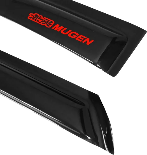 Vista 5 de Visera de ventana compatible con Civic 2DR Coupe 06-11, deflector de ventilación de ventana lateral, acrílico teñido de humo oscuro, estilo cinta