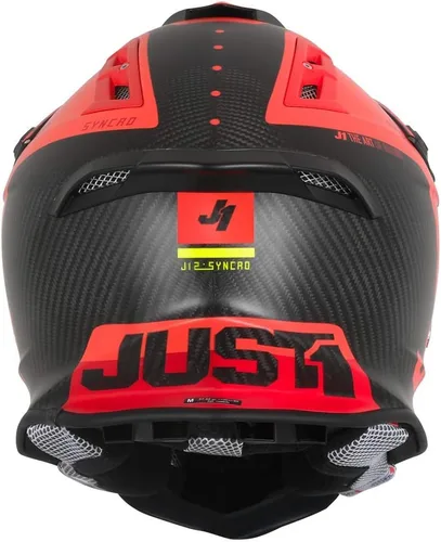 Vista 4 de Just1 Racing J12 Syncro - Casco de motocicleta de motocross todoterreno de fibra de carbono MX