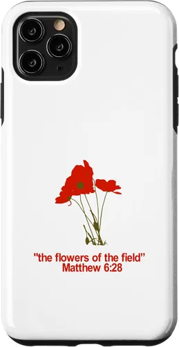 Vista 13 de Look at All The Beautiful Flowers of The Field Matthew 6:28 Case for iPhone 17