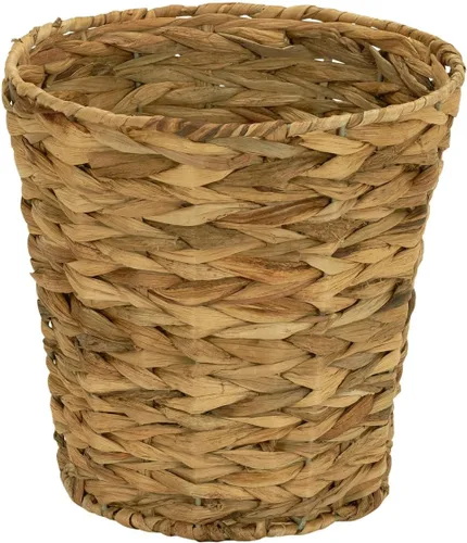 Vista 8 de Household Essentials Cesta de basura tejida, papelera de cuerda de papel gris para baño, dormitorio, oficina