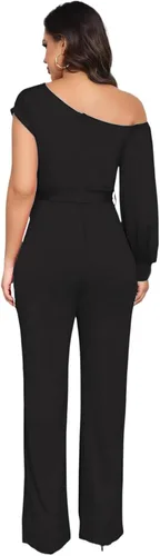 Vista 2 de DeftSharp Overol largo y elegante para mujer, sexy, para cóctel, fiesta, club, casual, para trabajo