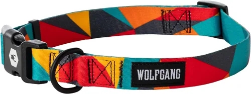 Vista 35 de Wolfgang - Collar de perro resistente y ajustable con hebilla de nailon de liberación rápida para caminar y entrenar, estampado BrookTrout, talla S
