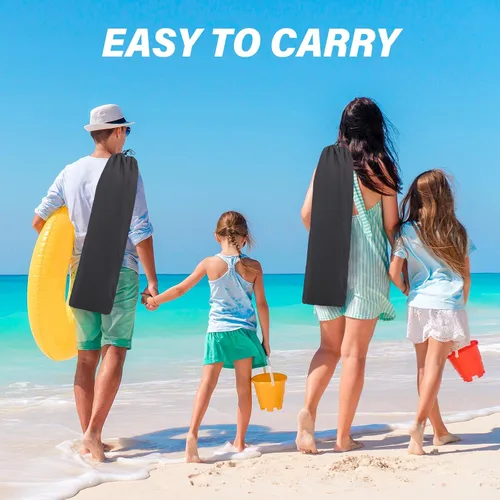 Vista 7 de Homcosan Silla de playa portátil baja plegable con paraguas desmontable, silla de campamento ligera para adultos con portavasos y bolsillo