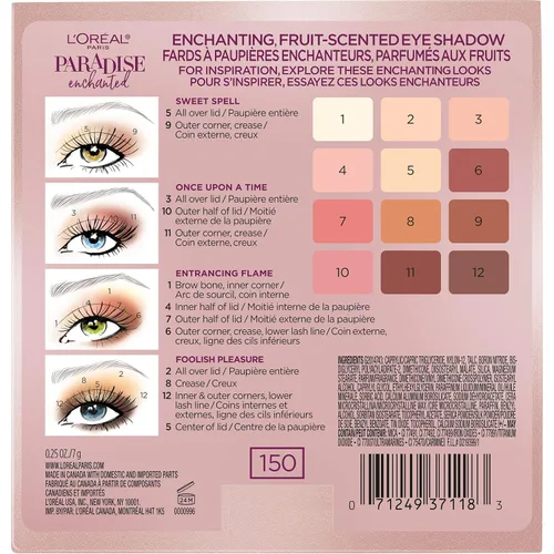 Vista 3 de L'Oreal Paris Paradise Enchanted - Paleta de sombra de ojos perfumada, 0.25 onzas