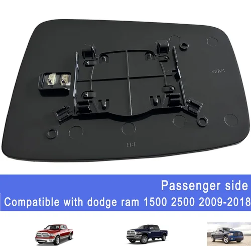 Vista 4 de Reemplazo de cristal de espejo con calefacción lateral derecho para Dodge Ram 1500 2500 2009-2018