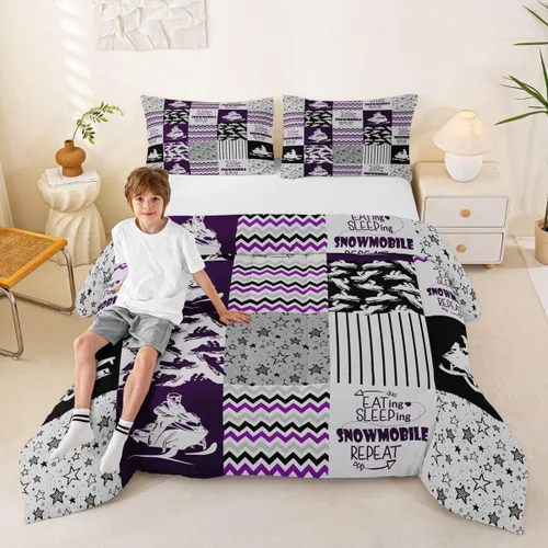 Vista 46 de Erosebridal Softball Comforter Set Patchwork Buffalo Plaid Twin Bedding Sets for Girls Kids Teens Child Galaxy Stars Ball Game Baseball Comforter