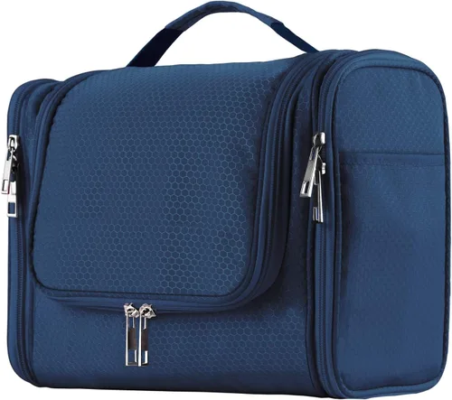 Vista 13 de Buruis - Neceser grande para hombres y mujeres, bolsa de viaje colgante para maquillaje, cosméticos, afeitado, artículos de tocador, kit Dopp