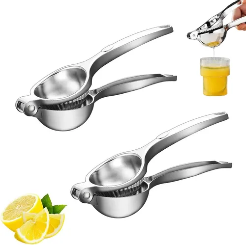 Vista 10 de Exprimidor de limón, exprimidor de limón de mano de acero inoxidable, exprimidor de cítricos, accesorios de cocina manual 2025, exprimidor de mano