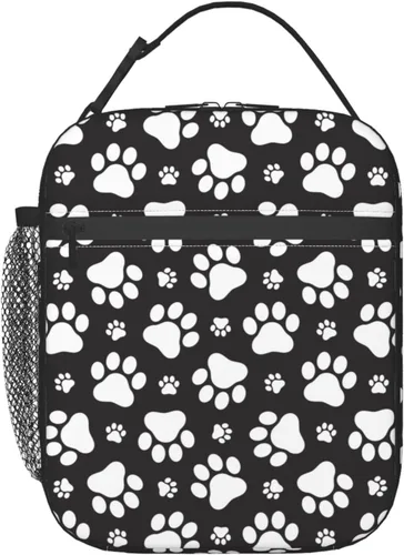 Vista 9 de Bolsa de almuerzo con diseño de animales para perros, con aislamiento, portátil, reutilizable, con cremallera, para picnic diario, trabajo, oficina