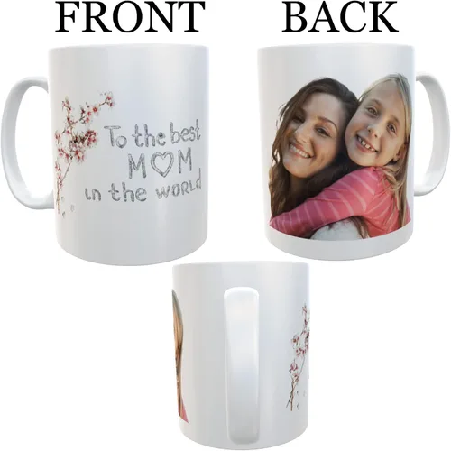 Vista 2 de Taza personalizada – Taza de café personalizada con foto, logotipo o texto Taza de café divertida Regalos personalizados para hombres y mujeres
