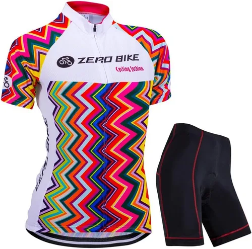Vista 26 de Jersey de ciclismo para mujer, de manga corta, secado rápido, transpirable, para montaña.