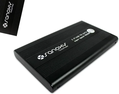 Vista 2 de SANOXY® Carcasa externa de disco duro SATA a USB 2.0 de 2.5" Solución de almacenamiento portátil