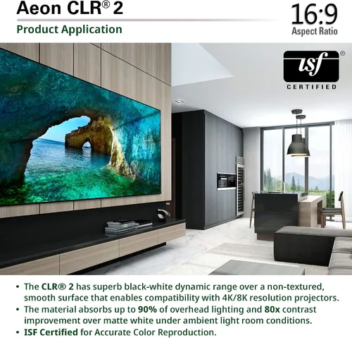 Vista 10 de Elite Screens - Serie Aeon StarBright CLR pantalla Negro