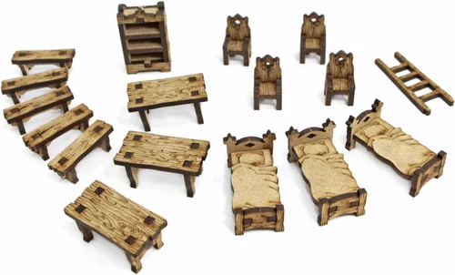 Vista 6 de TowerRex Tavern DND Terrain 1.102 in - Miniatura de fantasía para juegos de mesa Warhammer, Pathfinder y D&D