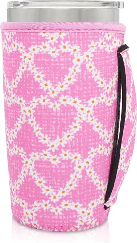 Vista 26 de Fundas Aislantes de Neopreno Portavasos con Asa para Vasos Tumbler de 20oz, Funda Reutilizable para Café Helado Para Tazas de Café de 30oz - 32oz