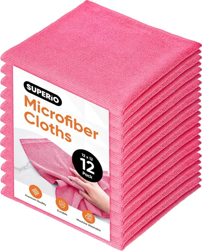 Vista 26 de Superio Microfiber Cleaning Cloths Color-Coded for Easy Organization, Ultra-Soft, Durable, Multi-Purpose Cloths for Bathroom, Kitchen, Windows