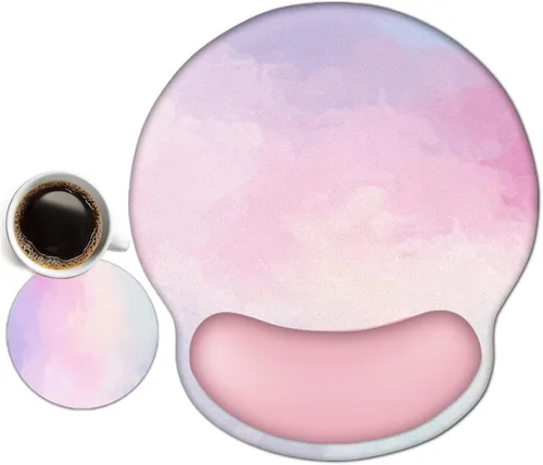Vista 11 de AIMSA Alfombrilla de mouse con soporte para muñeca, reposamuñecas ergonómica, cómoda almohadilla de gel para mouse con base de poliuretano Butterfly