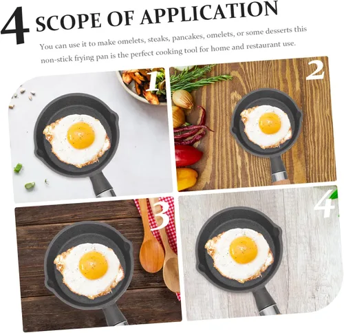 Vista 5 de Yardwe Sartén Mini Sartén Cuerpo de Hierro Resistente Ideal para Cocinar Tortilla Desayuno