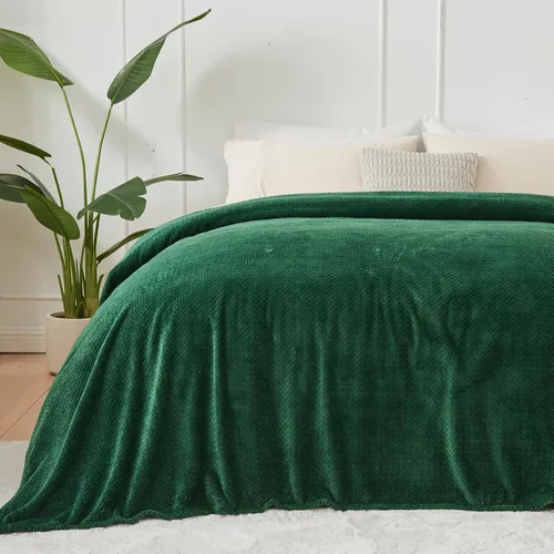 Vista 41 de NEWCOSPLAY Manta de Tiro Súper Suave Aqua Franela Sedosa Premium Fleece con Patrón de Hojas Ligera Manta de Cama para Uso en Todas las Estaciones