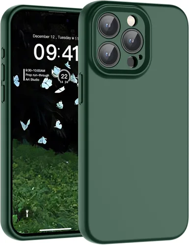 Vista 155 de SUPFINE - Funda diseñada para iPhone 12, silicona líquida premium con [forro de microfibra suave antiarañazos][protección de cámara mejorada], funda