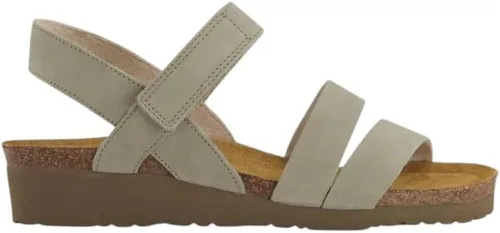 Vista 44 de Naot Kayla sandalia con taco de cuña para mujer Piel de lagarto beige