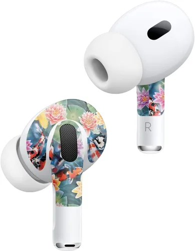 Vista 2 de MightySkins - Fundas compatibles con Apple AirPods Pro 2 – Koi Pond Funda protectora de vinilo duradera y única Fácil de aplicar, quitar