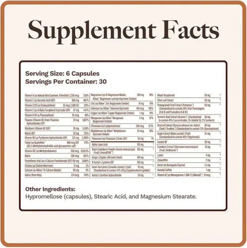 Vista 2 de Utzy Naturals Essentially-U Multi-Nutrient 180 Cápsulas