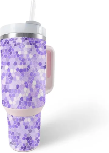 Vista 34 de MightySkins - Vaso con purpurina brillante compatible con Stanley The Quencher H2.0 FlowState de 40 onzas, morado sólido, acabado protector