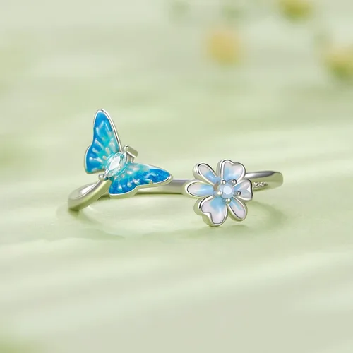 Vista 4 de BABAMIA Promise Rings Jewelry 925 Sterling Silver Couple Rings Paved with Cubic Zirconia Rings Size 6 Dainty Engagement Wedding Promise Band Rings