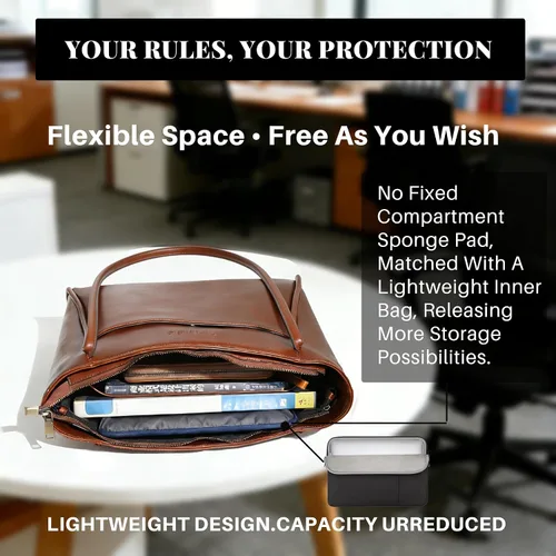 Vista 4 de Blofinche Carteras de Cuero Genuino para Mujeres Bolso Tote Grande de Hombro Bolso Vintage Real Grace para Trabajo Damas Laptop Viaje