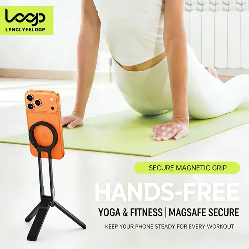 Vista 2 de Soporte magnético para trípode para teléfono, mini trípode de aluminio para teléfono celular, soporte de bolsillo para teléfono celular, imán