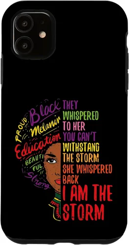 Vista 8 de I Am The Storm BLM Melanin Women African Black History Pride Case for iPhone 17