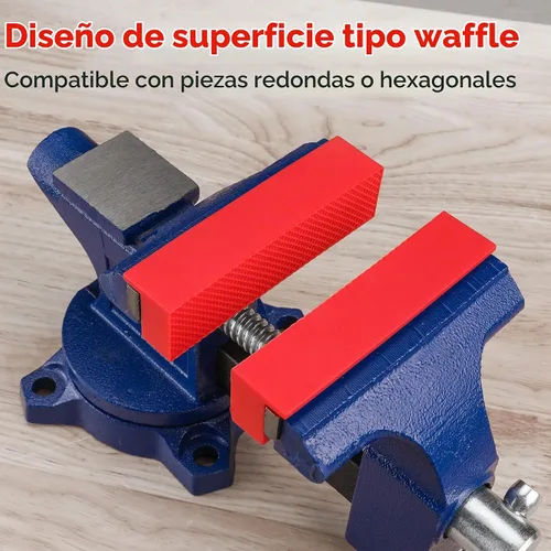 Vista 3 de WORKPRO 2 pares de almohadillas para mordazas de tornillo de banco de 4-1/2", fundas protectoras magnéticas de TPU para mordazas de tornillo