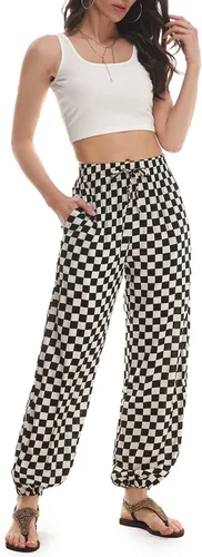 Vista 5 de SENSERISE Womens Harem Pants Yoga Hippie Palazzo Lounge Beach Pant Boho Trousers with Pockets