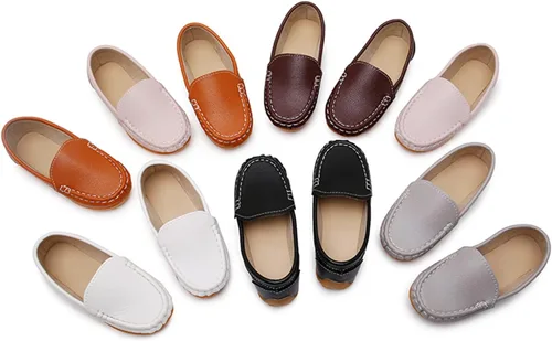 Vista 6 de RVROVIC Mocasines planos Oxford de piel sintética para niños y niñas (niño pequeñoniño pequeño)