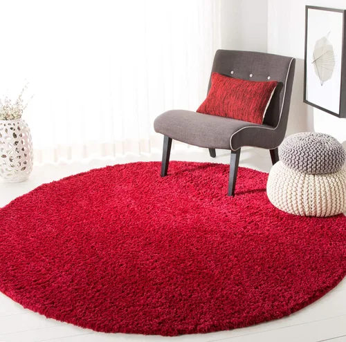 Vista 105 de SAFAVIEH Colección August Shag - Alfombra de área de 6 x 9 pies, color lila, diseño sólido, no desprende pelusa y de fácil cuidado, grosor de 1.2