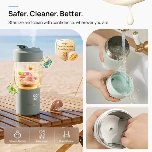 Vista 12 de Papablic [2026 NEW Upgraded] NutriWarm™ Portable Bottle Warmer