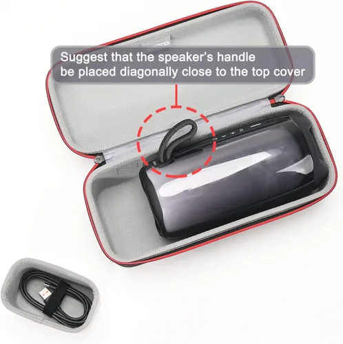 Vista 2 de RLSOCO Funda de transporte para JBL Pulse 4/Pulse 5/Pulse 3 Altavoz Bluetooth portátil impermeable (solo funda)