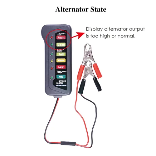 Vista 3 de Probador de batería Indicador de capacidad de batería Trabajo 6 indicadores para Rv Carrito de Golf Cortacésped Bicicleta Eléctrica Motocicleta