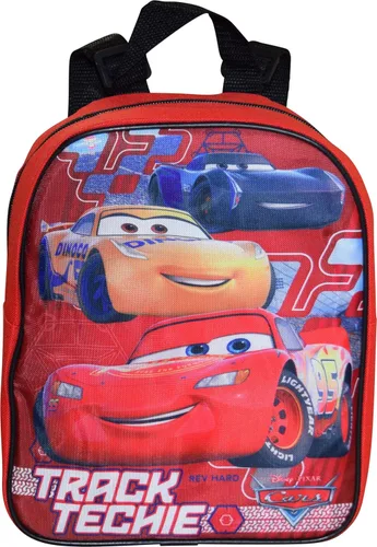 Vista 2 de Pixar Cars McQueen - Mini mochila de 10", Rojo-Negro, Moderno